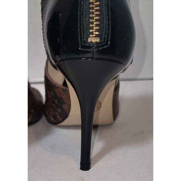 Michael Kors Reptile Stilettos Brown with Black Patent Leather - Size 5 - Picture 11 of 14